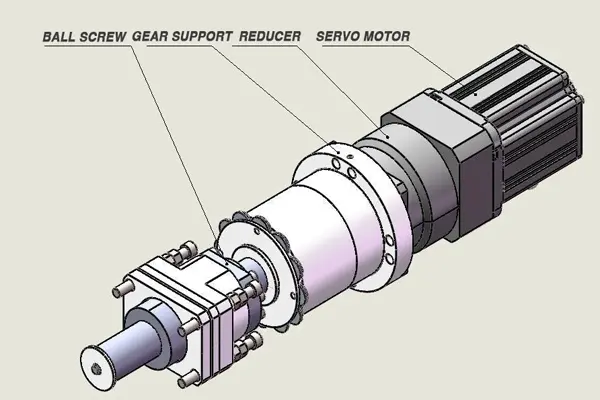 Direct-Connected Main Motor, Reducer, and Lead Screw