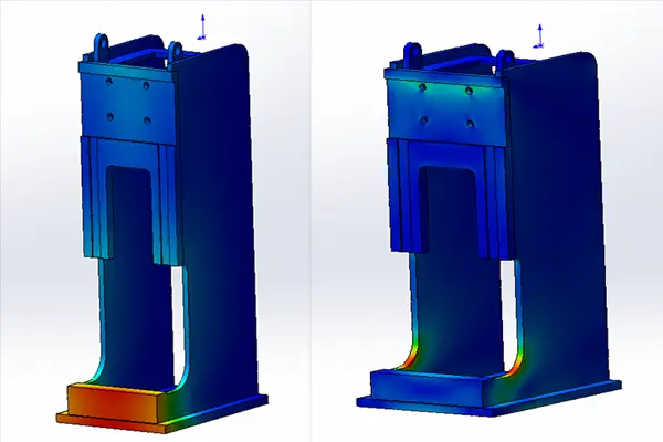 FEA & Stress Analysis of Small Press Brake
